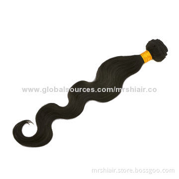 24-inch Unprocessed Natural Color Silk Straight Peruvian Virgin Hair Weave